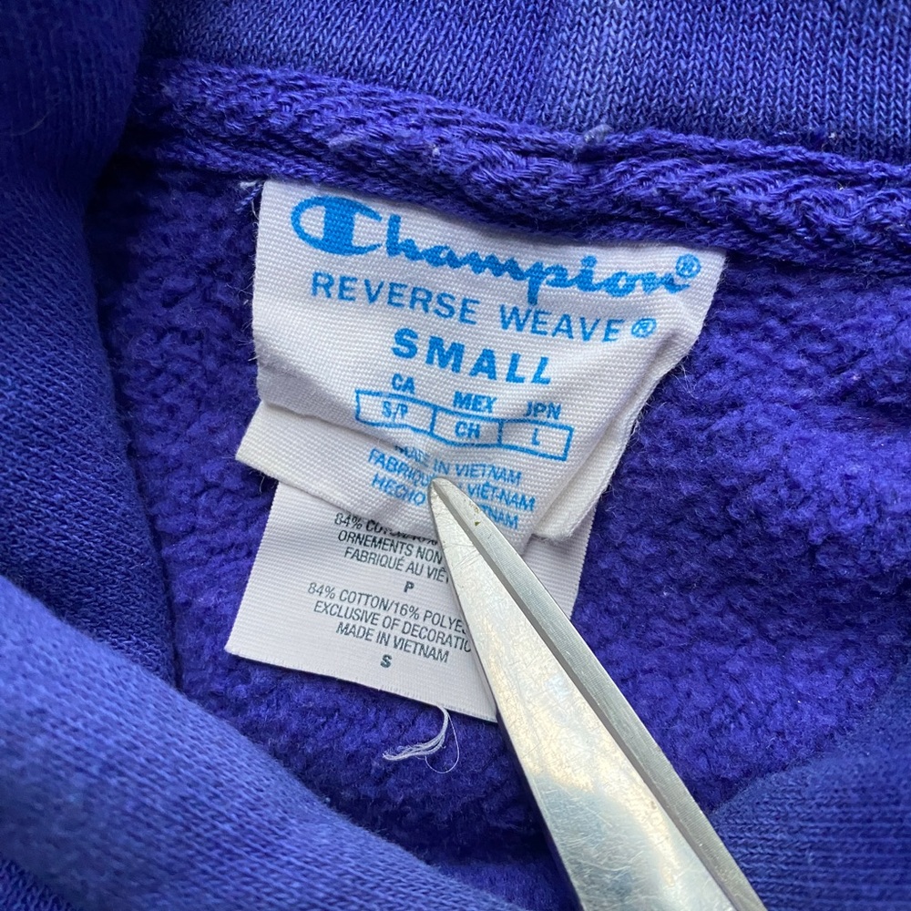Vintage Rare Champion reverse weave pullover hoodie sweatshirt spell out y2k - Picture 6 of 7
